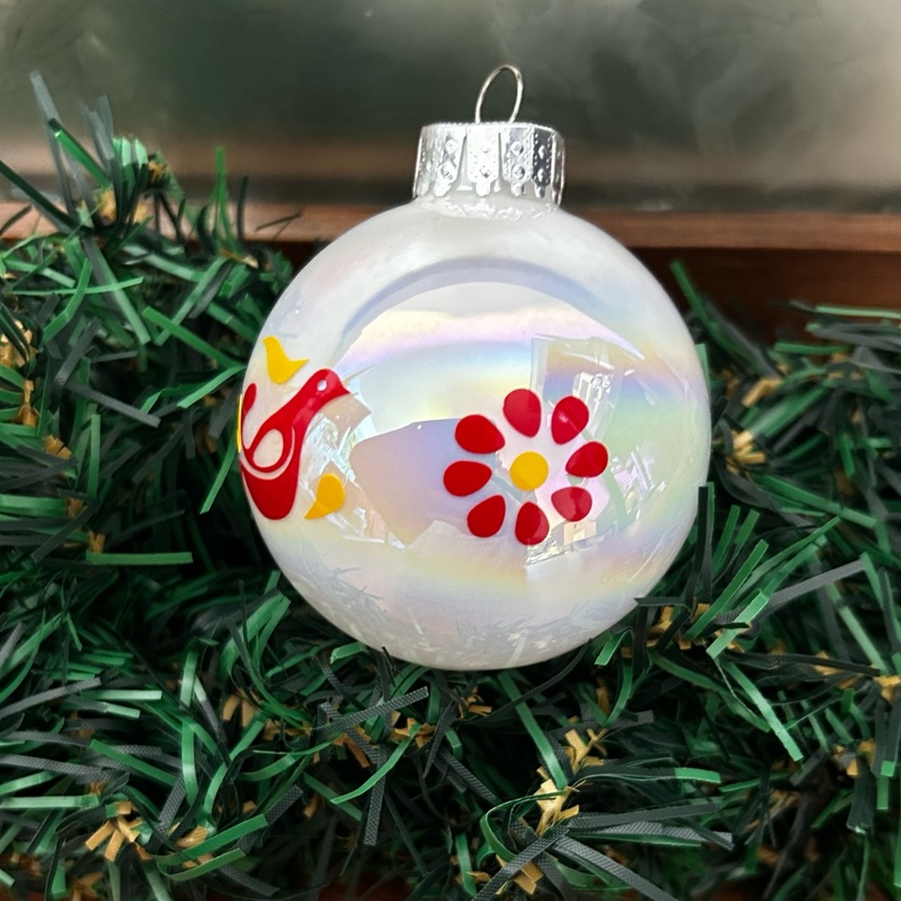 Vintage Inspired Handmade Glass Christmas Ornament - Iridescent - Friend - Picture 3 of 7
